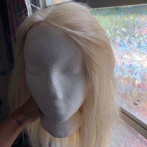 360 blonde human hair lace front wig